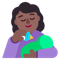Woman Feeding Baby- Medium-Dark Skin Tone emoji on Microsoft